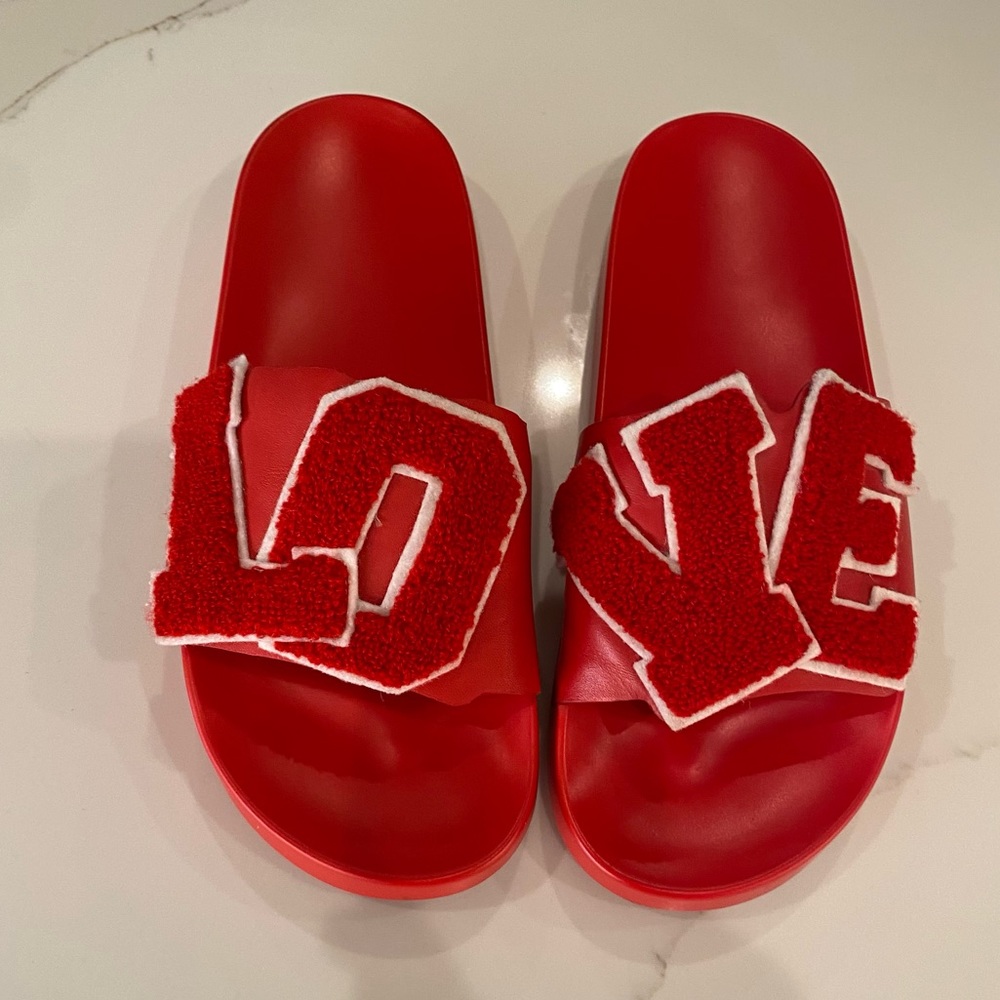 Tory Burch Love Slides - Red/White - Size 8 (Gently Used)